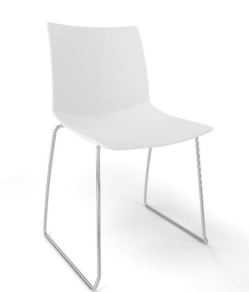 GABER - Židle KANVAS S, bílá/chrom - 