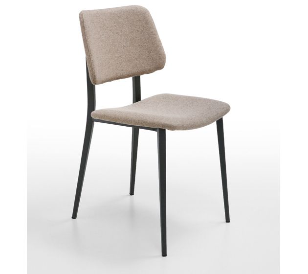 MIDJ - Židle JOE, čalouněná s kovovou podnoží - 