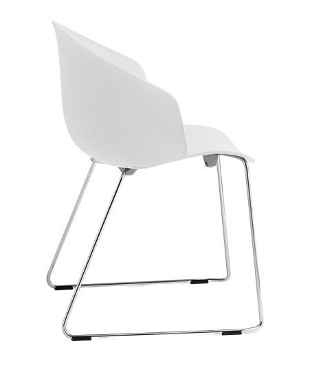 PEDRALI - Židle GRACE 411 DS s chromovanou podnoží - bílá - 