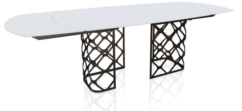 BONTEMPI - Rozkládací stůl Majesty, skleněný, 170-300 cm - 