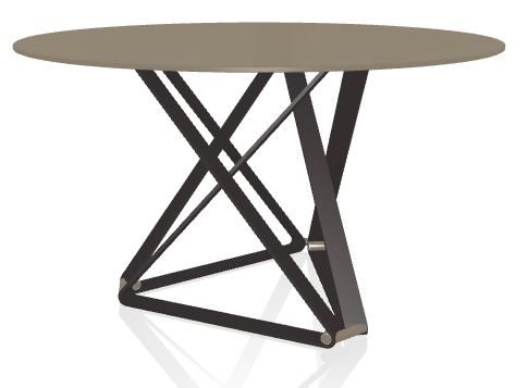 BONTEMPI - Skleněný kulatý stůl DELTA, Ø 130/150 cm - 