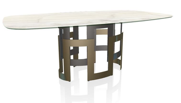 BONTEMPI - Stůl Imperial se zaoblenými hranami, 200/250x116/120 cm - 