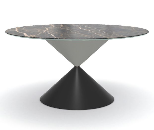 MIDJ - Kulatý stůl Clessidra kovová podnož, Ø 150/180 cm - 