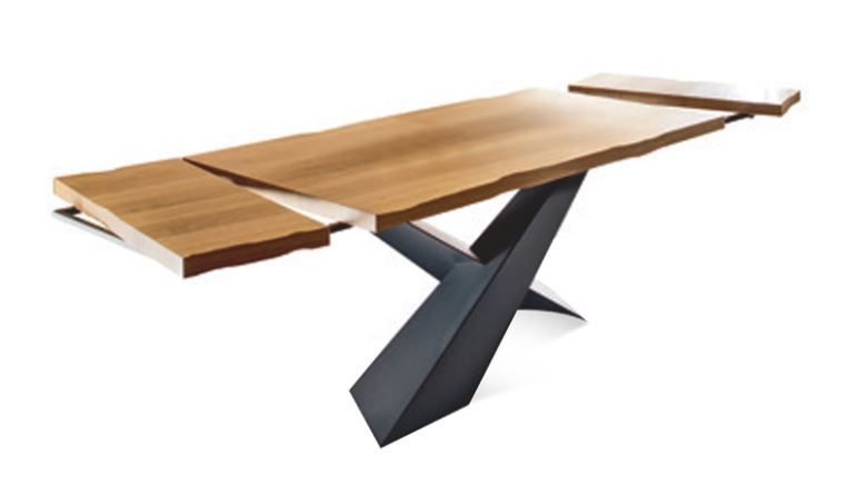 RIFLESSI - Rozkládací stůl LIVING se dřevěnou deskou (50mm) - 