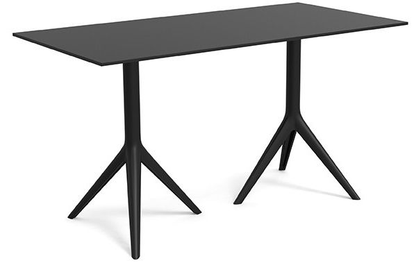 VONDOM - Stůl MARI-SOL tříramenná podnož, HPL deska, 119x69 cm - 