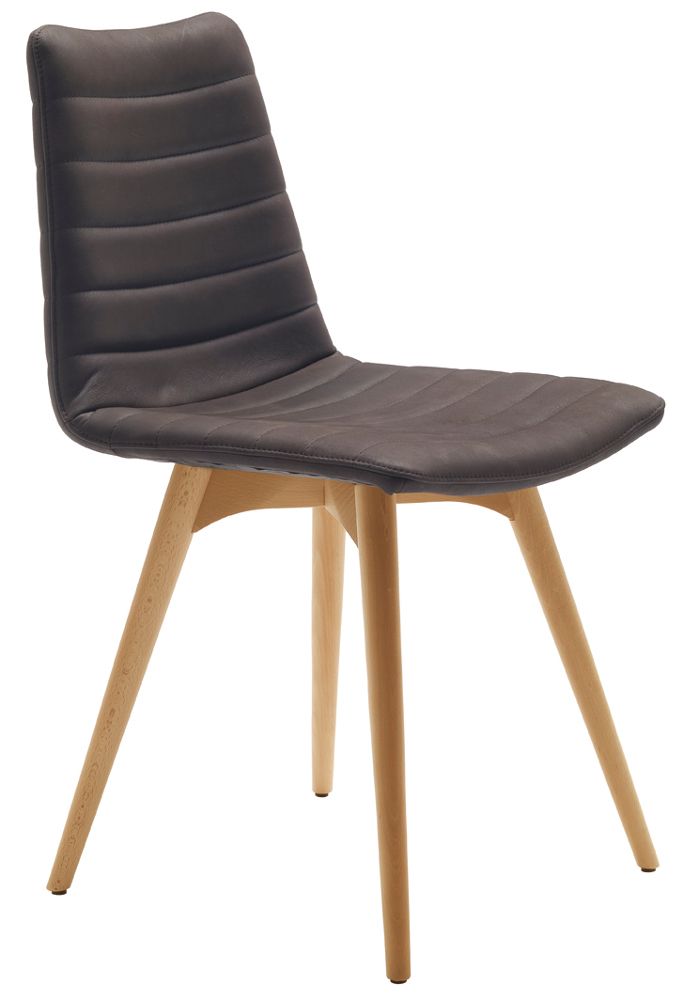 MIDJ - Židle COVER s dřevěnou podnoží - 