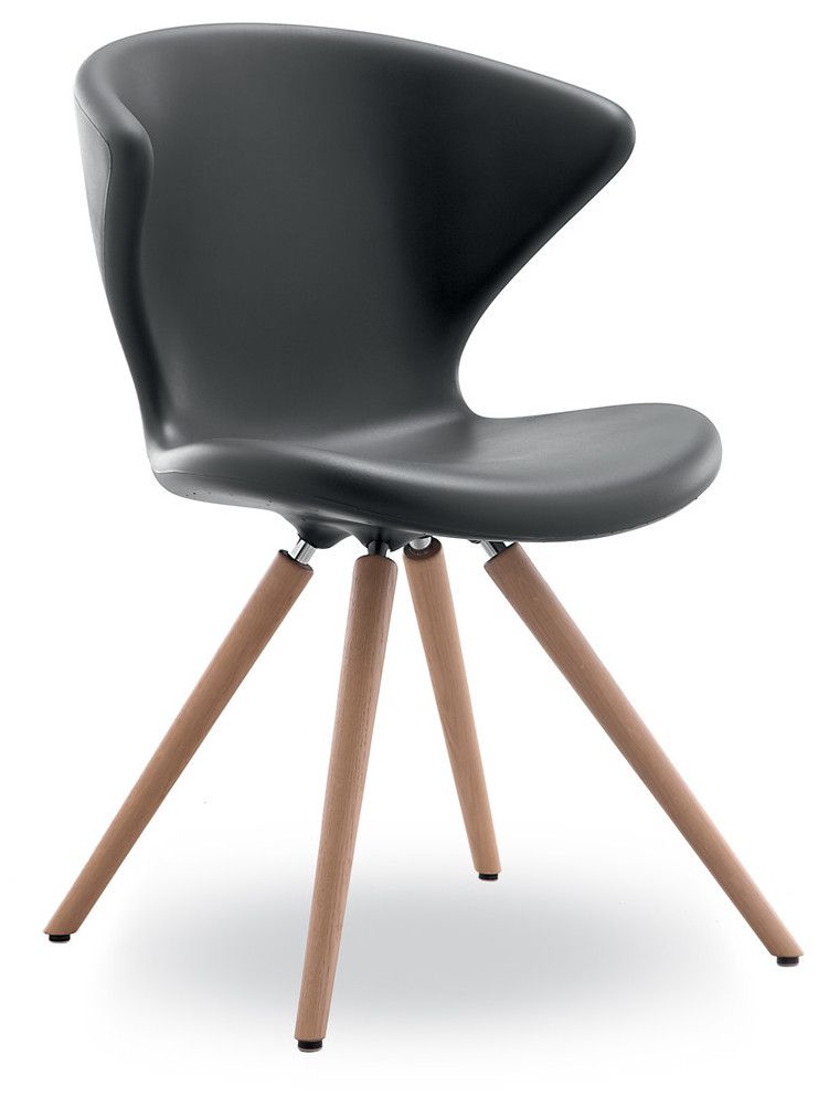 TONON - Židle CONCEPT SOFT TOUCH s dřevěnou podnoží - 