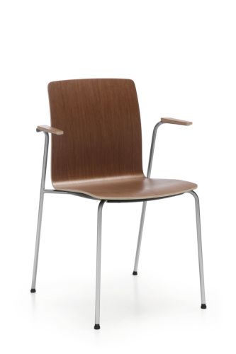 ProfiM - Židle COM K12H přírodní dýha s područkami - 