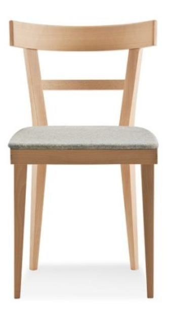 BILLIANI - Židle CAFÉ s čalouněným sedákem - 