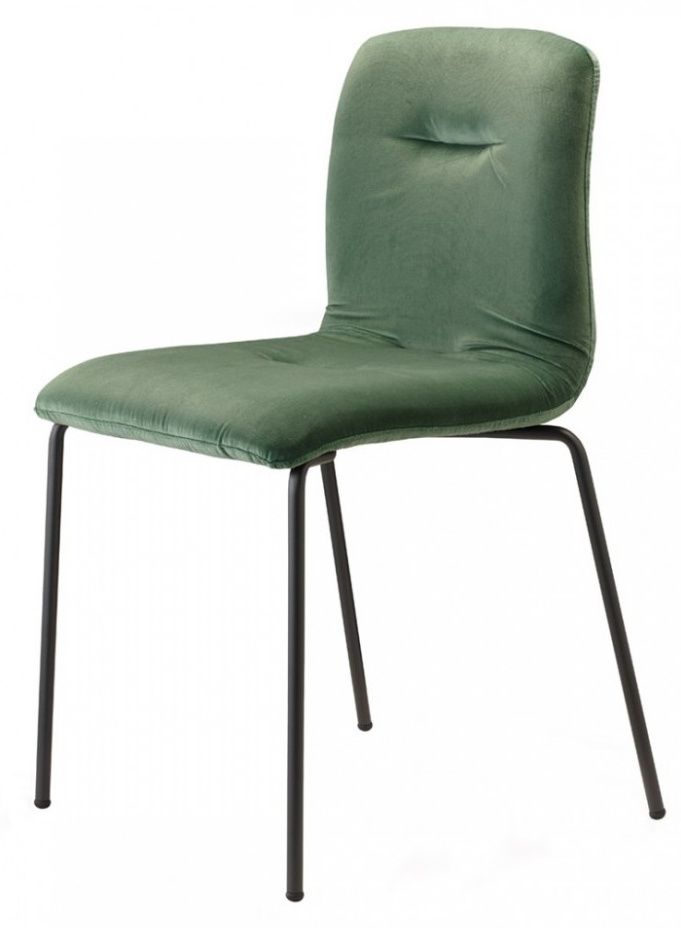 SCAB - Židle ALICE POP čalouněná - zelený samet/antracit - 