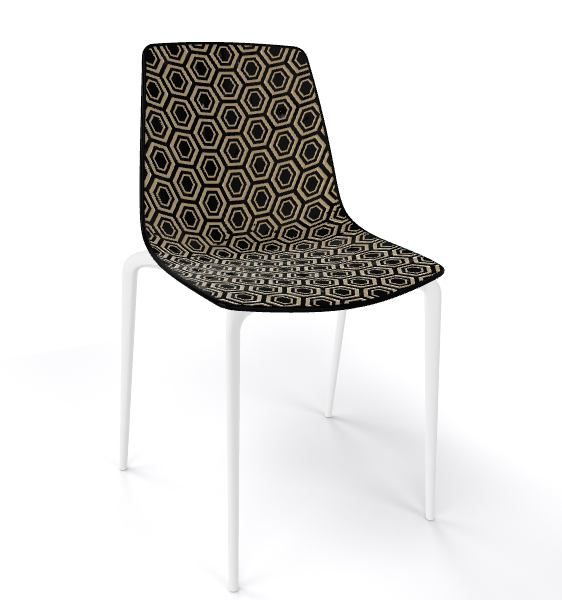 GABER - Židle ALHAMBRA TP, černobéžová/bílá - 