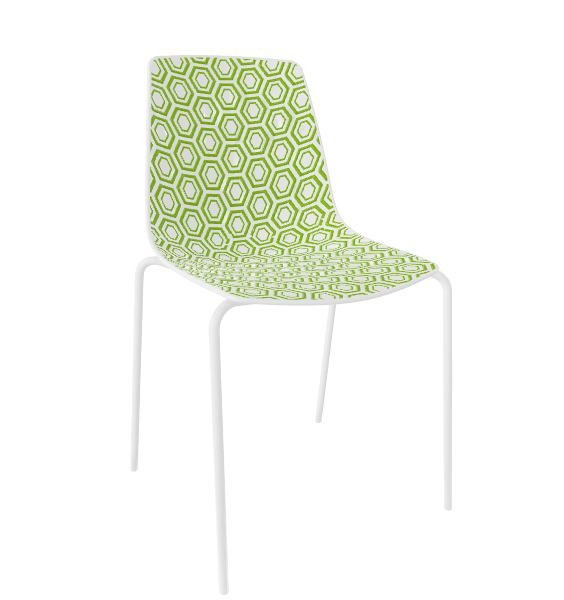 GABER - Židle ALHAMBRA NA, bílozelená/bílá - 