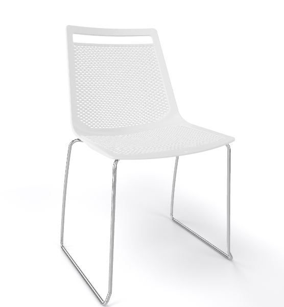 GABER - Židle AKAMI S, bílá/chrom - 