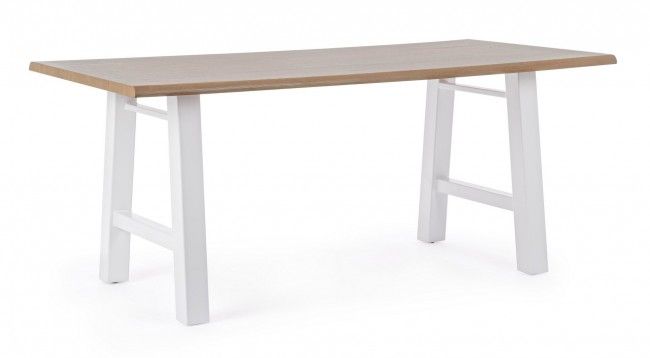BIZZOTTO Jídelní stůl FRED 180x90cm s bílými nohami - iodesign.cz