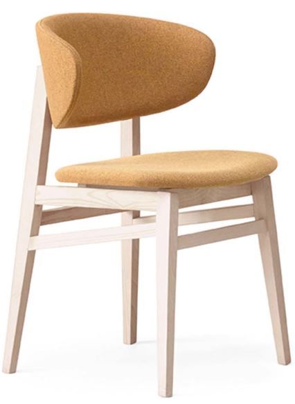 ACCENTO - Židle BACIO SI - čalouněná, dřevěná podnož - 