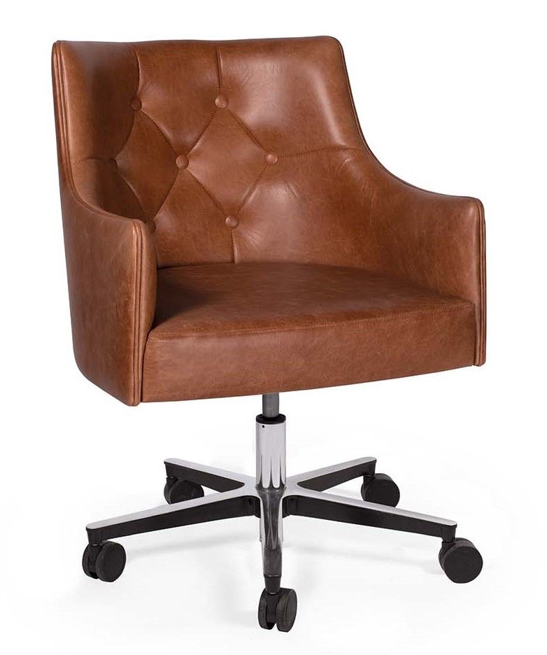 ACCENTO - Židle EVA CAPITONE na kolečkách, s prošíváním a knoflíky - 