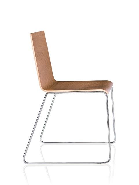 ALMA DESIGN - Židle Casablanca s ližinovou podnoží - dřevo - 
