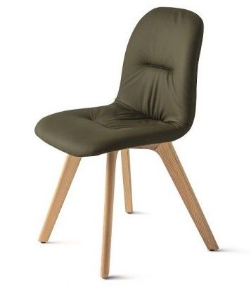 BONTEMPI - Židle CHANTAL s dřevěnou podnoží - 