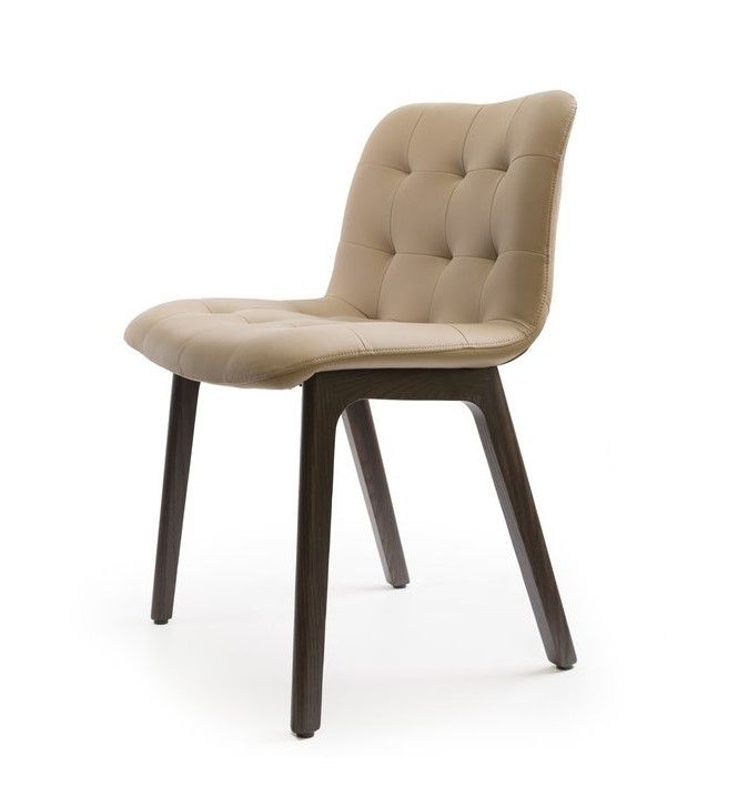 BONTEMPI - Židle Kuga s dřevěnou podnoží - 
