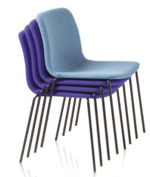 Fornasarig - Čtyřnohá čalouněná židle LINK Shell - 