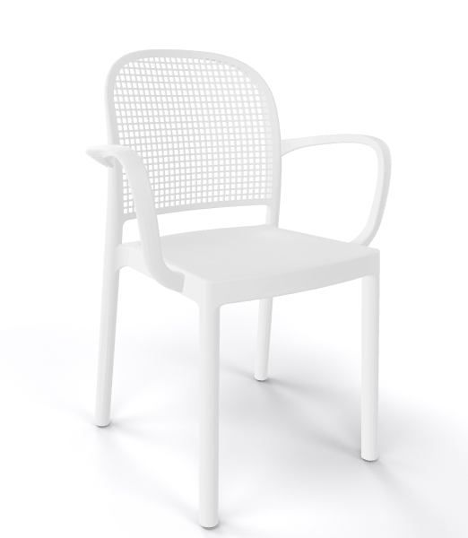 GABER - Židle PANAMA s područkami, bílá - 