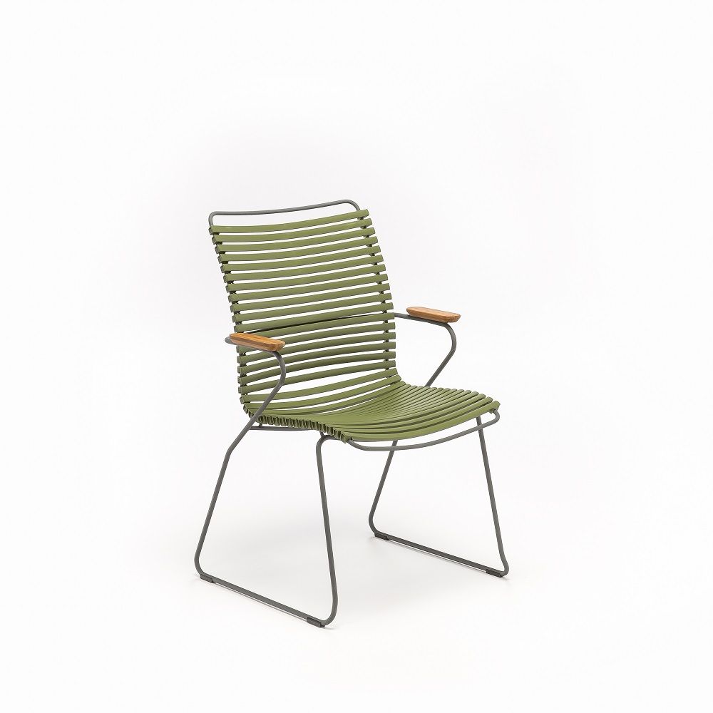 Houe Denmark - Židle CLICK s područkami vyšší, olivově zelená - 