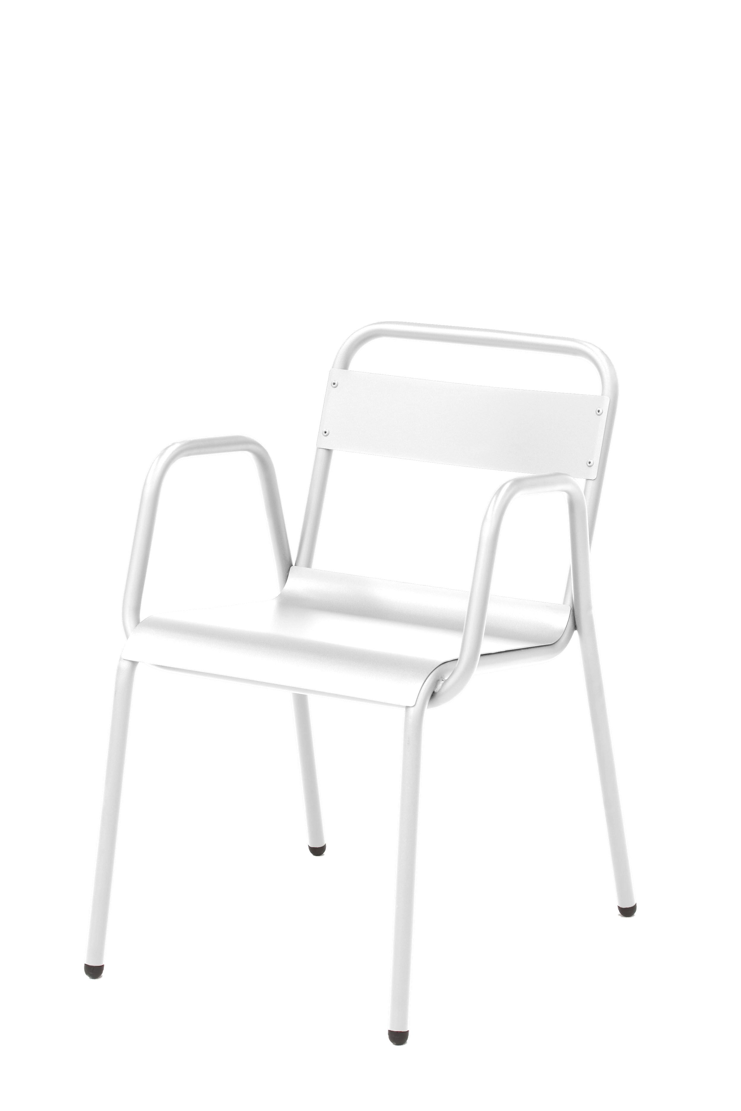 ISIMAR - Židle ANGLET s područkami - bílá - 