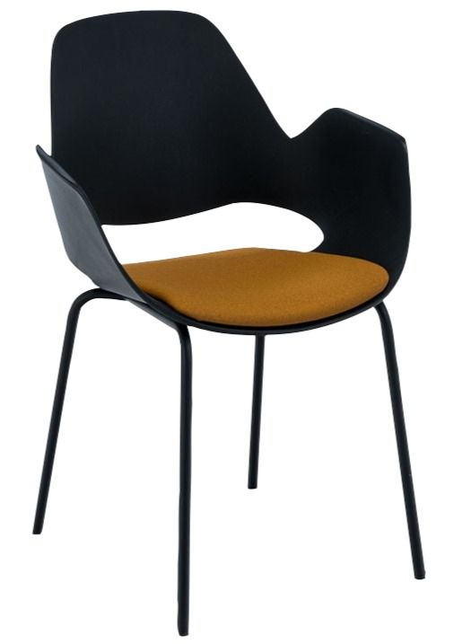 Houe Denmark - Židle FALK s čtyřnohou podnoží a čalouněným sedákem - 