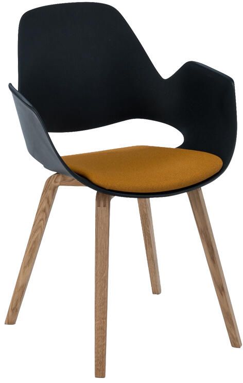 Houe Denmark - Židle FALK s dřevěnou podnoží a čalouněným sedákem - 