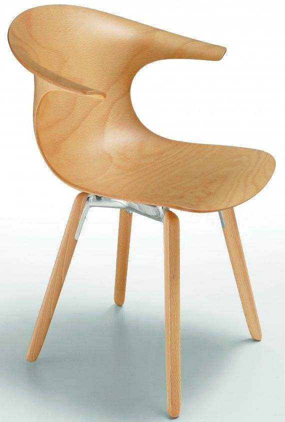 INFINITI - Židle LOOP 3D WOOD s dřevěnou podnoží - 