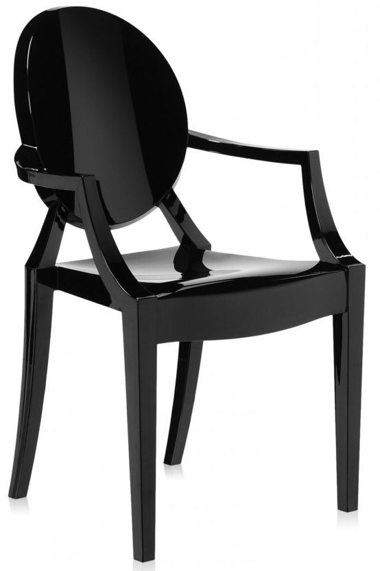 Kartell - Židle Louis Ghost, černá - 