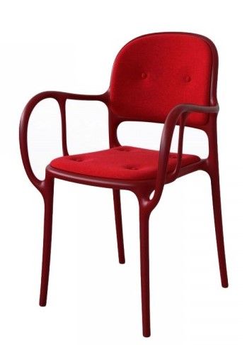 MAGIS - Čalouněná židle MILA - červená - 