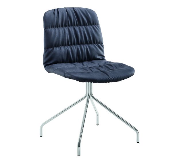 MIDJ - Čalouněná židle LIÙ, centrální podnož - 