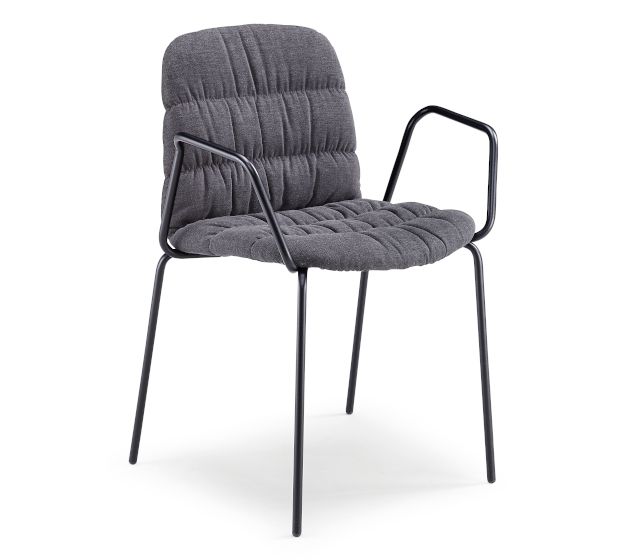 MIDJ - Čalouněná židle LIÙ s područkami - 
