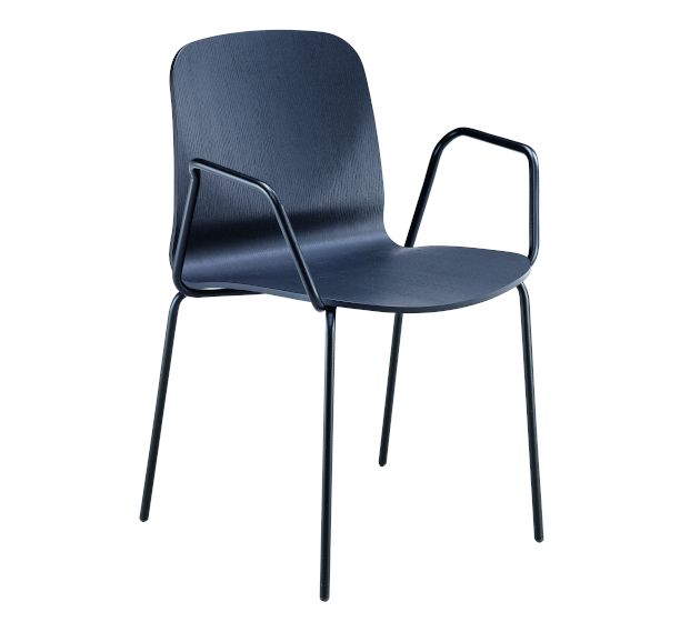 MIDJ - Dřevěná židle LIÙ s područkami - 