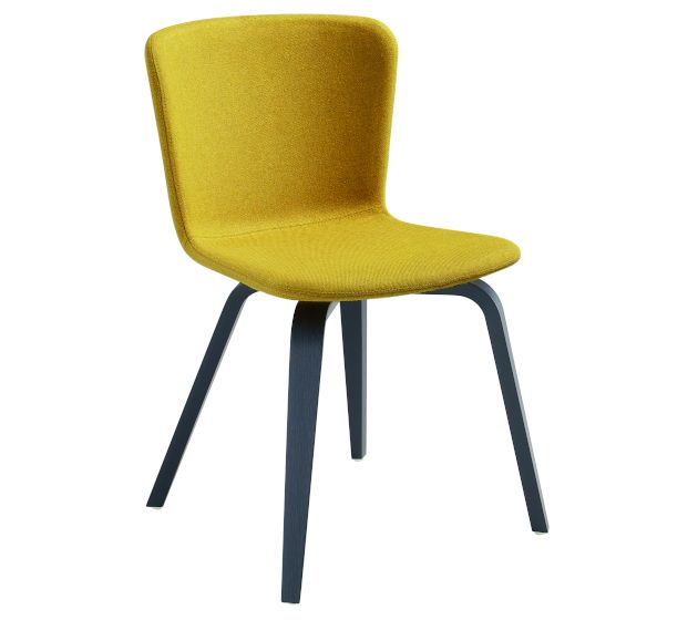 MIDJ - Dvoubarevná čalouněná židle CALLA s dřevěnou podnoží II. - 