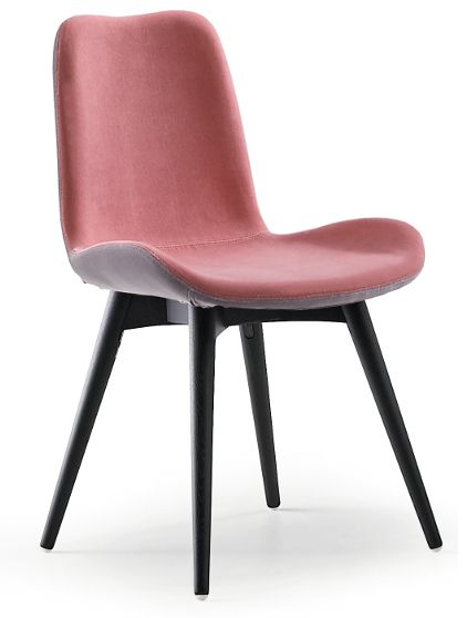 MIDJ - Dvoubarevná židle DALIA s dřevěnou podnoží - 