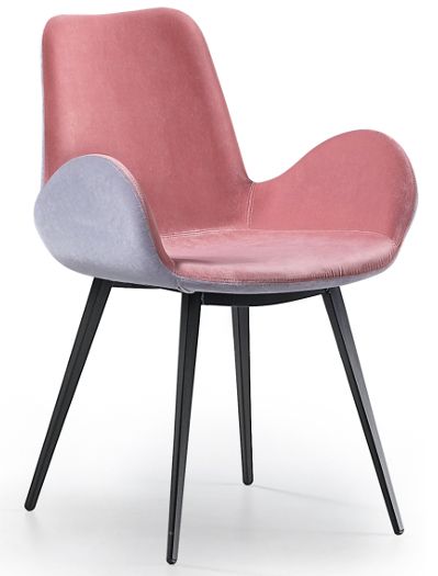 MIDJ - Dvoubarevná židle DALIA s kovovou podnoží a s područkami - 