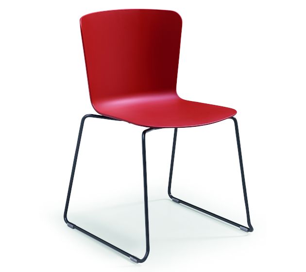 MIDJ - Plastová židle CALLA s kovovou ližinovou podnoží - 