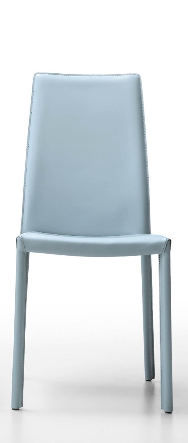 MIDJ - Židle NUVOLA, vysoký opěrák, kožené celočalounění - 