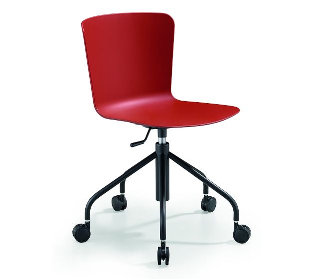 MIDJ - Plastová židle CALLA s podnoží na kolečkách - 