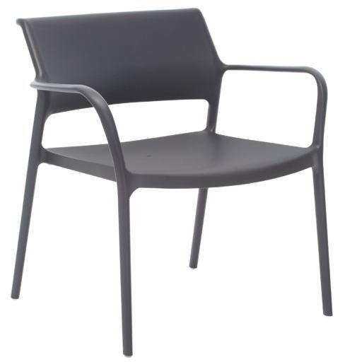 PEDRALI - Židle s područkami ARA LOUNGE 316 DS - antracit - 
