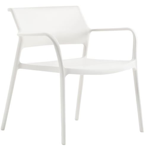 PEDRALI - Židle s područkami ARA LOUNGE 316 DS - bílá - 