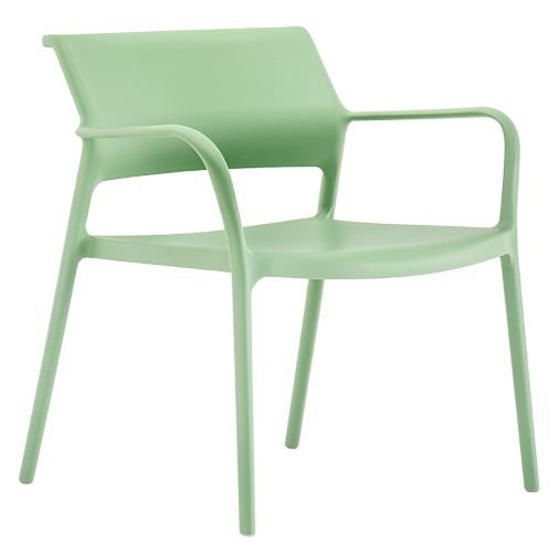 PEDRALI - Židle s područkami ARA LOUNGE 316 DS - zelená - 