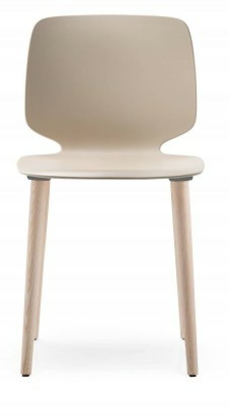 PEDRALI - Židle BABILA 2750 DS s jasanovou podnoží - světle hnědá - 