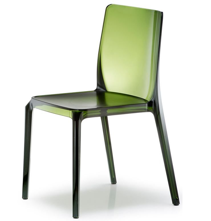 PEDRALI - Židle BLITZ 640 DS- transparentní zelená - 