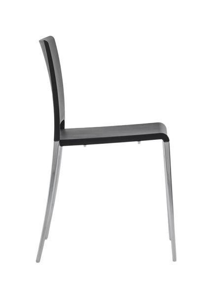 PEDRALI - Židle MYA 700 DS s hliníkovou podnoží - černá - 