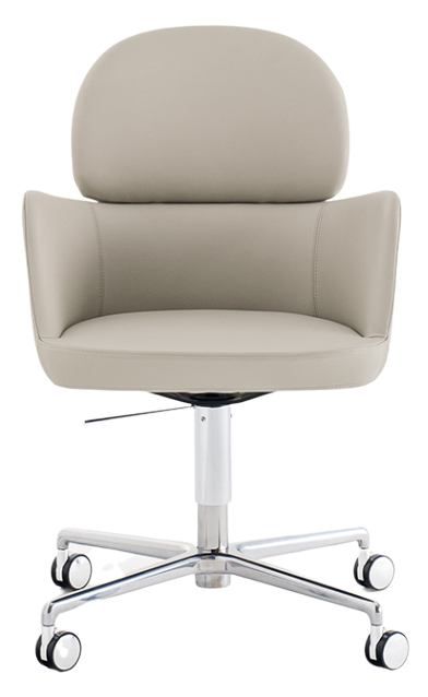 PEDRALI - Židle na kolečkách ESTER 696 DS - béžová kůže - 