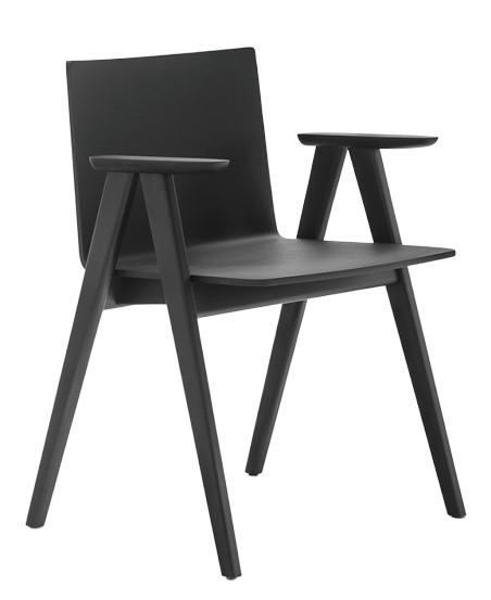 PEDRALI - Židle s područkami OSAKA 2815 DS - černá - 