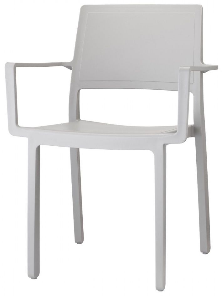 SCAB - Židle KATE s područkami - šedá - 